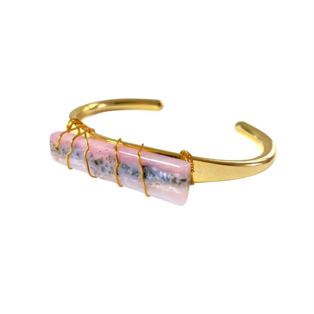 NIB Uno Alla Volta Rhodonite Cuff Bracelet